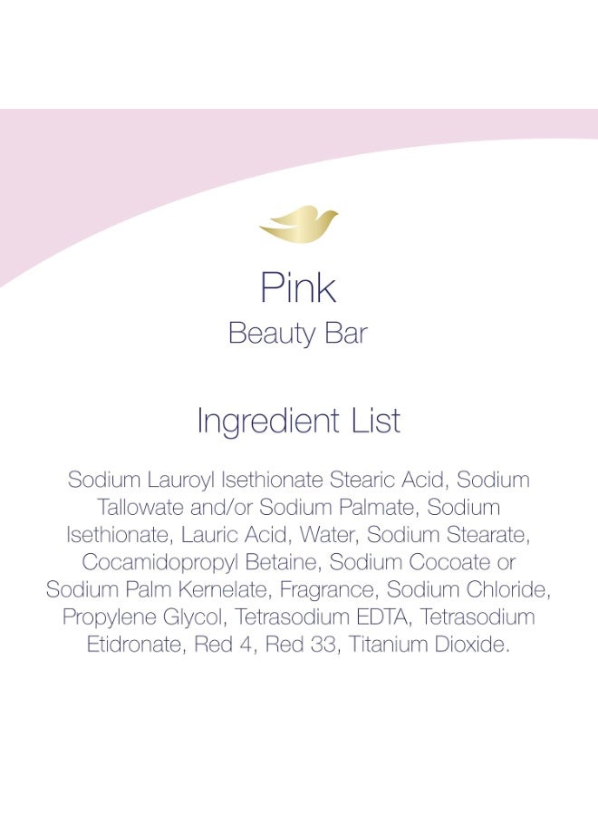 دوف صابون دوف بيوتي بار لبشرة أنعم، لون وردي، ترطيب أكثر من الصابون العادي، 106 غرام (4 قطع في العبوة) - Image 4